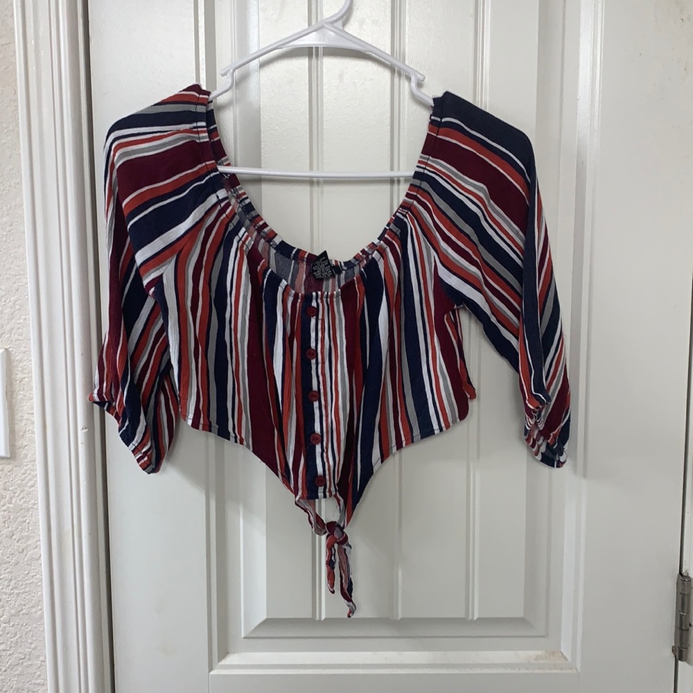 Off the shoulder crop top